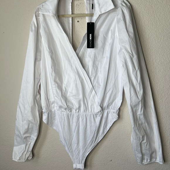 FASHION NOVA You’ve Got A Way with Me Bodysuit White 2XL - Picture 3 of 11